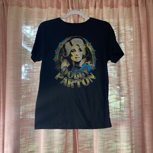 Dolly Parton black graphic tee